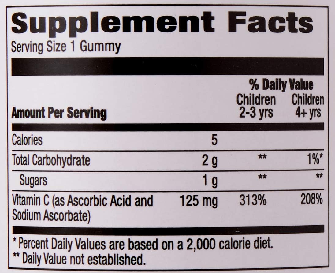 Mama Bear Vegan Kids Vitamin C Gummies - Orange Flavor, 60 Count, 125mg per Gummy, Immune Health Support (Pack of 2)