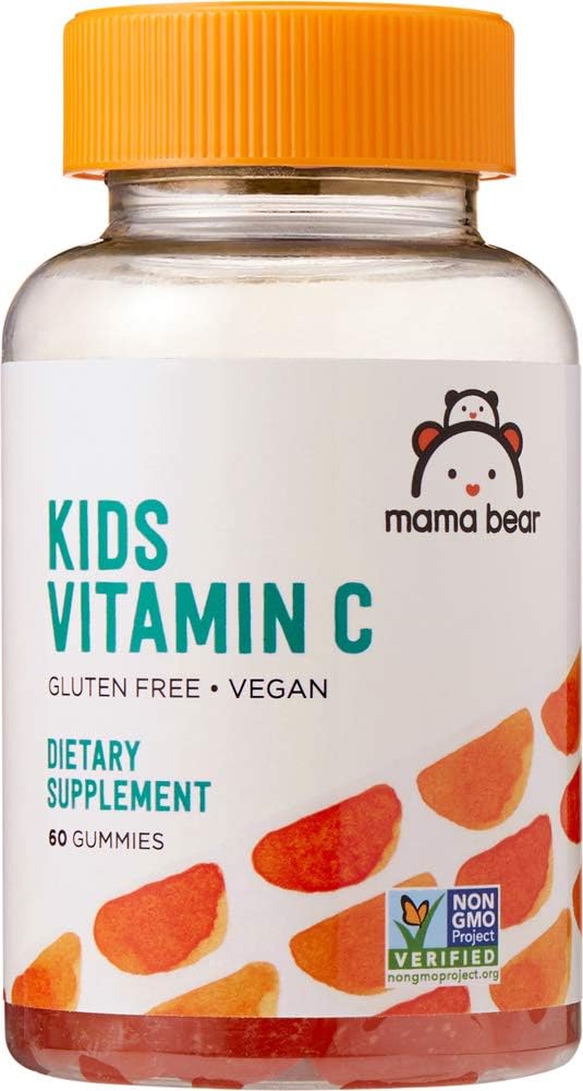 Mama Bear Vegan Probiotic & Kids Vitamin C Gummies Bundle, 60 Gummies each, High Potency Formula