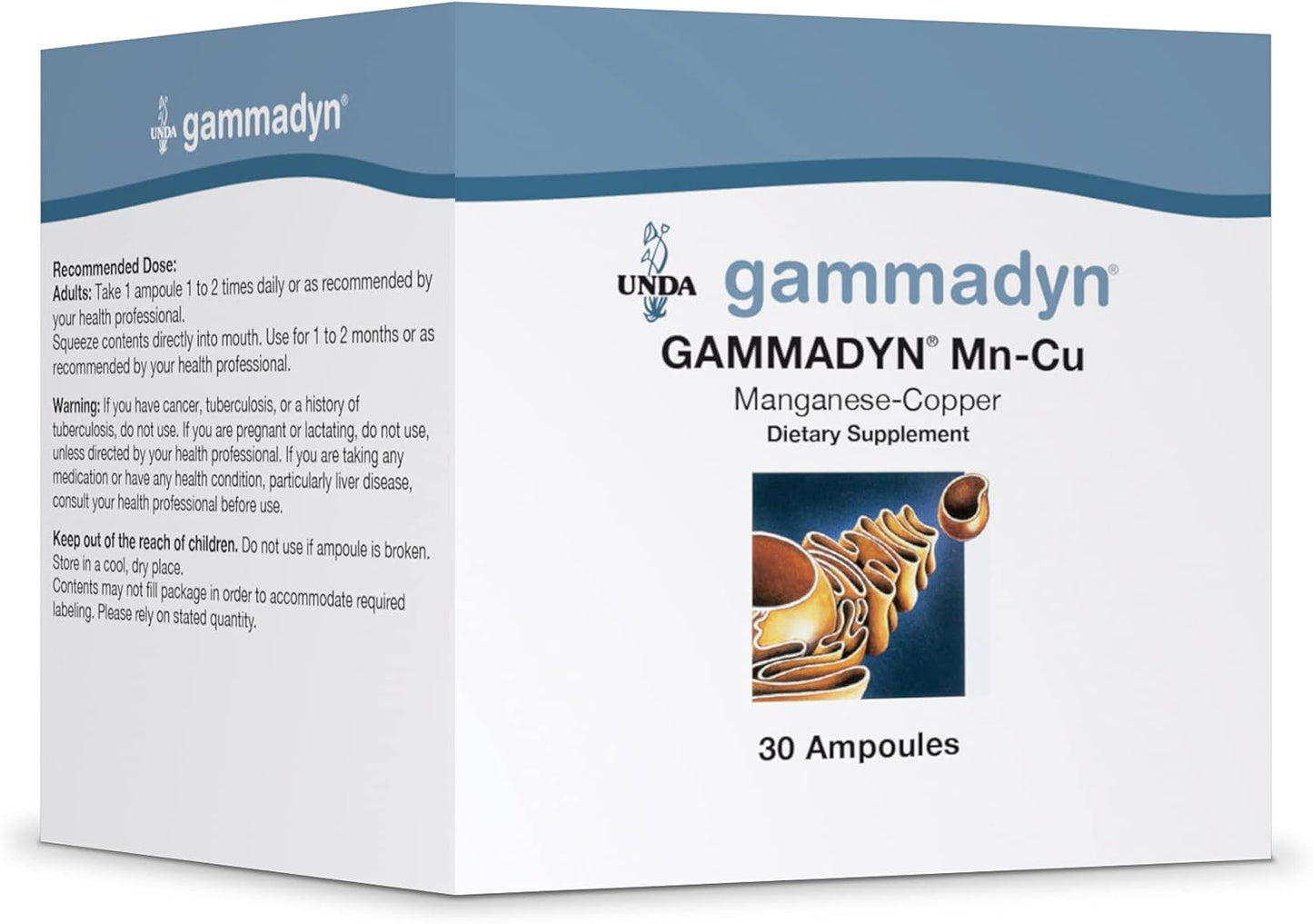 Manganese-Copper Oligo-Element Supplement | UNDA GAMMADYN Mn-Cu | 30 Ampoules