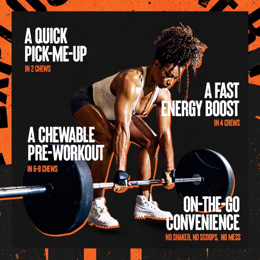 Mango Animal Energy Chews for Fast-Acting Focus and Pre-Workout Boost