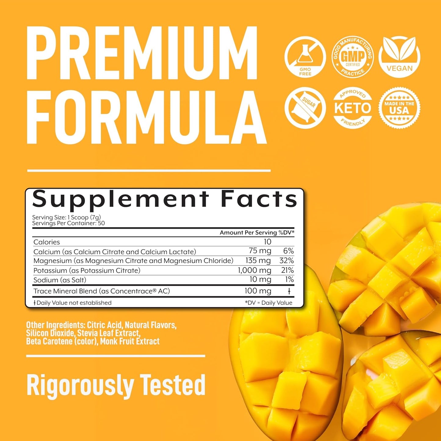 Mango Flavored Keppi Keto Electrolyte Powder - Sugar Free Hydration - Sips Like Sunshine - Keto-Friendly Electrolytes Powder