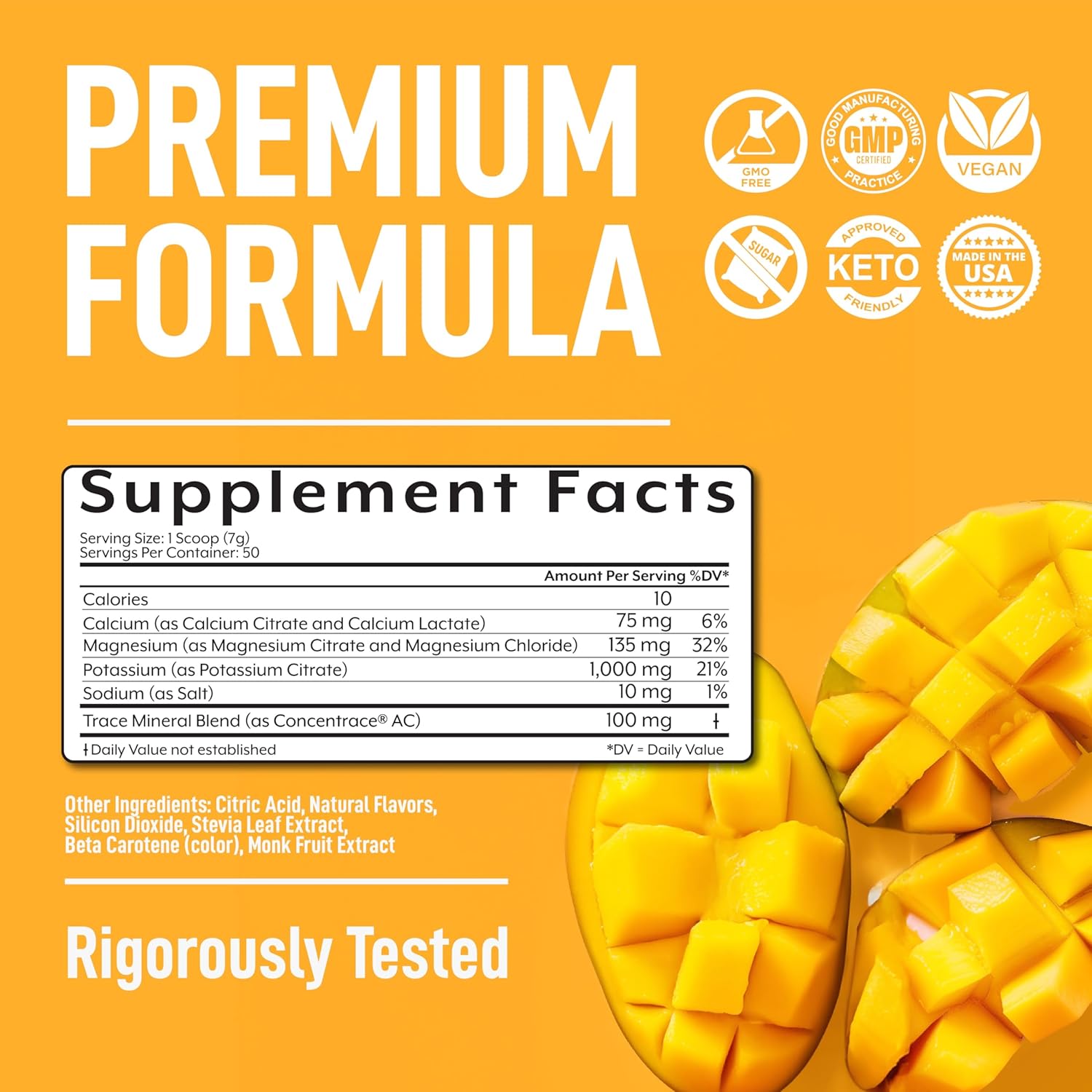 Mango Flavored Keppi Keto Electrolyte Powder - Sugar Free Hydration - Sips Like Sunshine - Keto-Friendly Electrolytes Powder