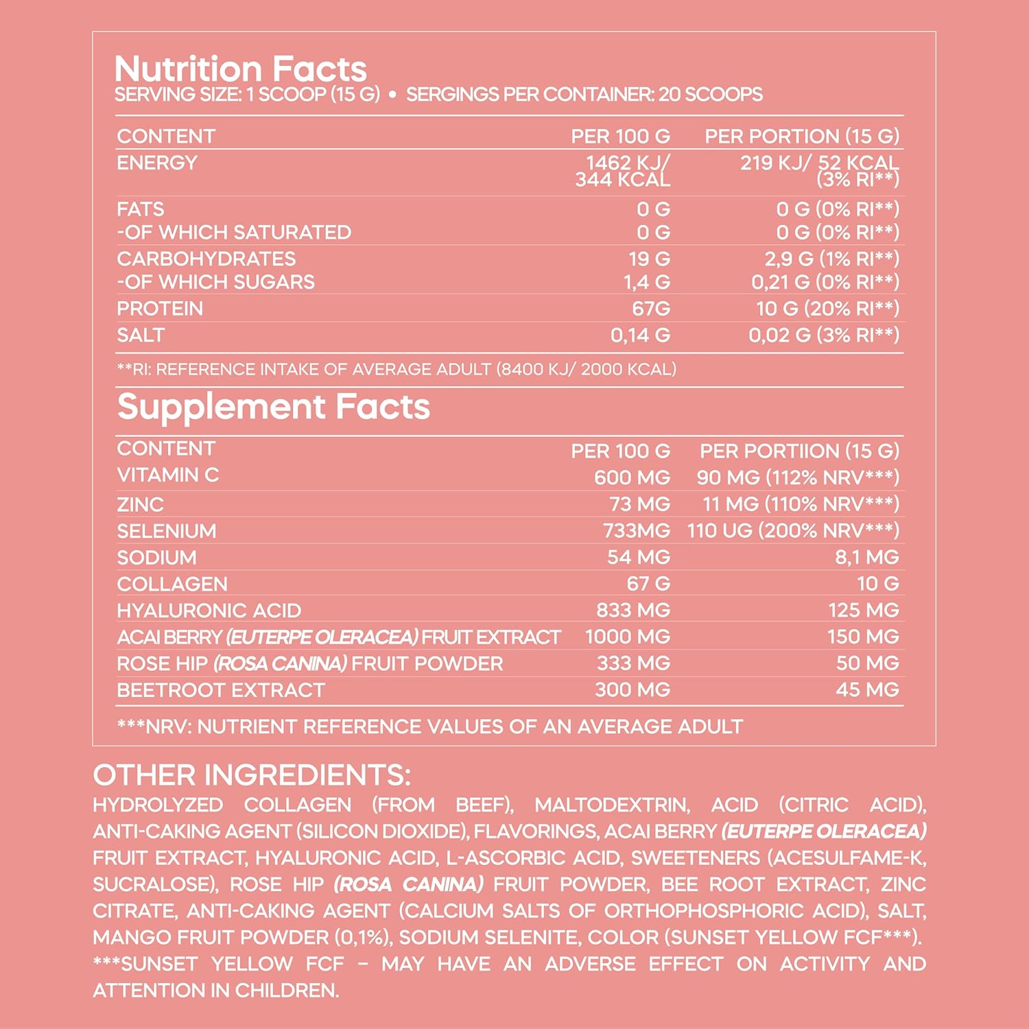 Mango Flavored Supreme Collagen Powder by FORMA NUTRITION - 300g
