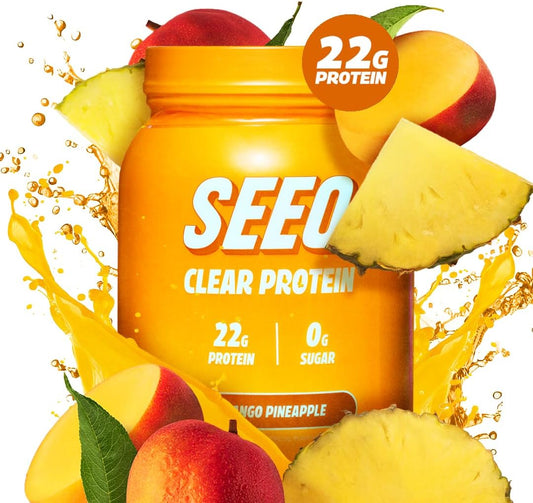 Mango Pineapple Clear Whey Isolate Protein Powder - 25 Servings, 22g Protein Per Serving - Lactose-Free, Sugar-Free, Keto-Friendly, Soy-Free - Juice-Like Protein for Post-Workout Recovery