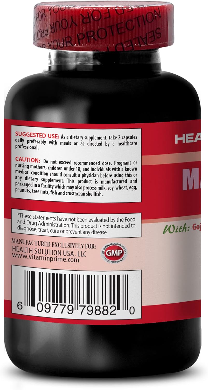 Mangosteen Fruit Extract Capsules with Resveratrol, Acai, Pomegranate, Noni, Goji Berry - Memory Support - 2 Bottles 120 Caplets