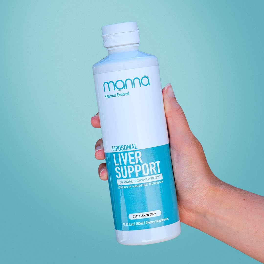 Manna Liposomal Liver Support Capsules - Liver Cleanse Detox & Repair Supplement for Women & Men