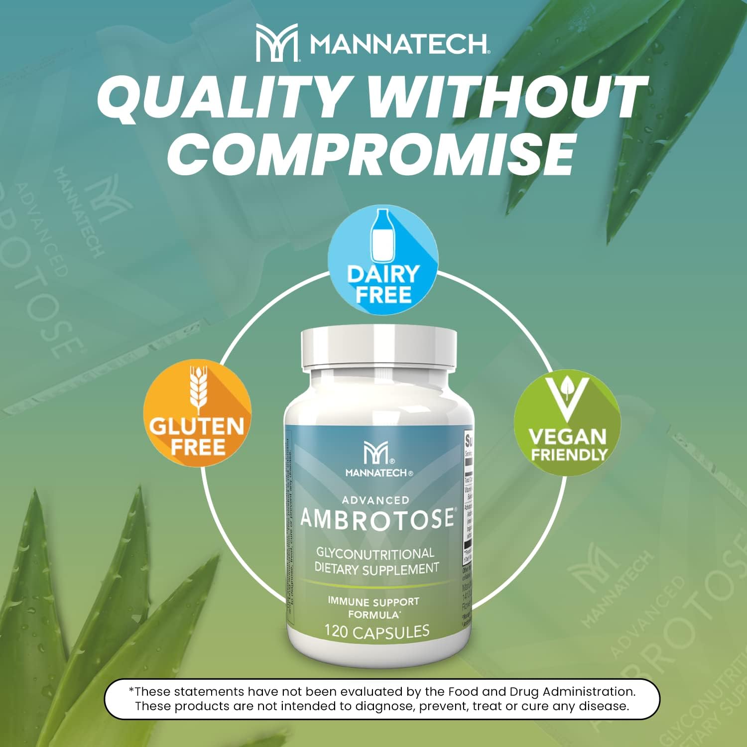 Mannatech Ambrotose Capsules - Advanced Formula with 120 Capsules