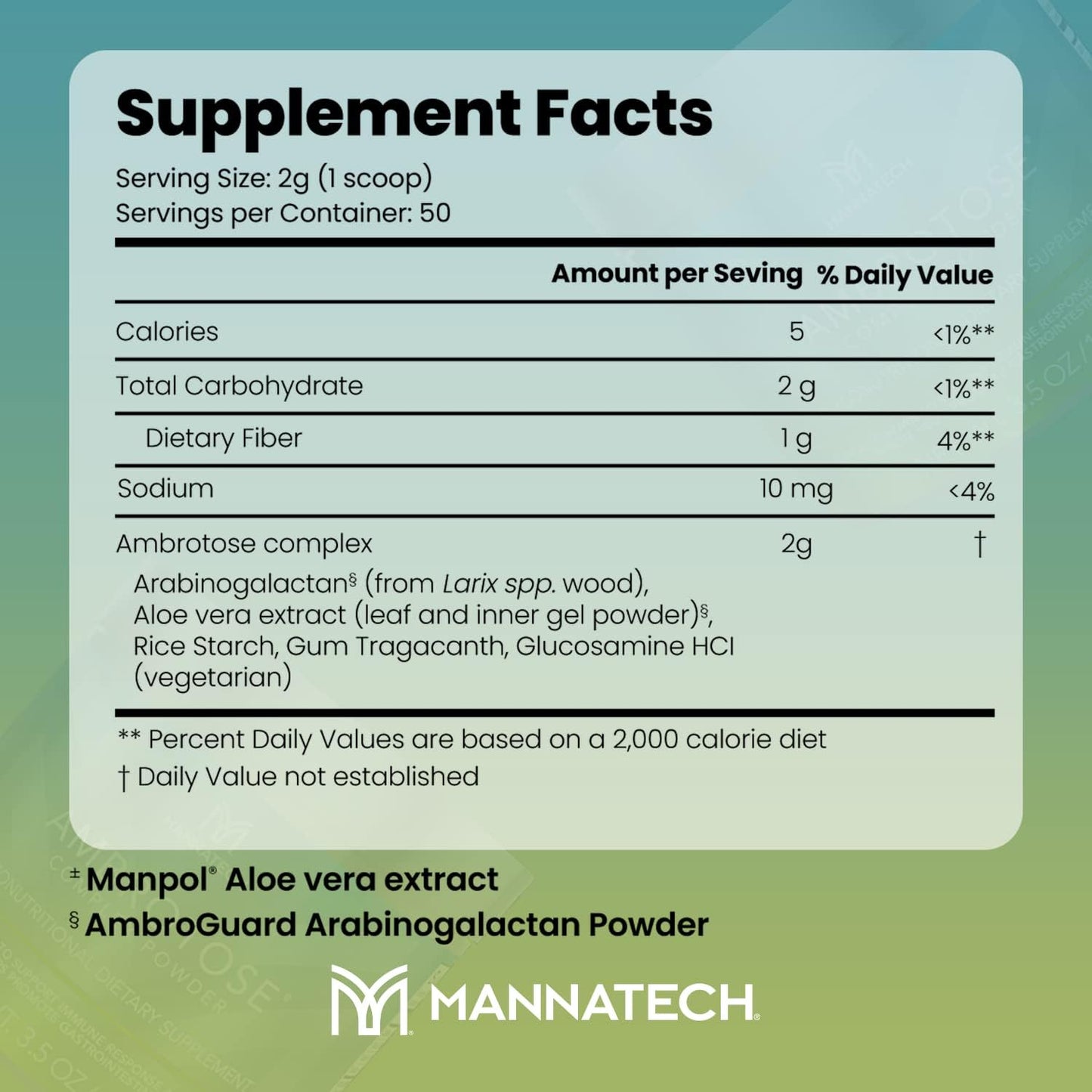 Mannatech Ambrotose Complex Immune Support Supplement with Manapol Powder - 100% Aloe Vera - 25 Days Supply for Cell-to-Cell Communication and Healthy Immune Defense