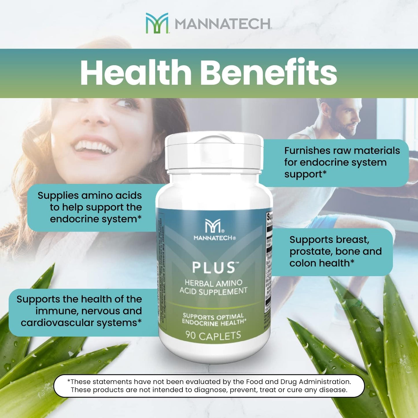 Mannatech Plus Supplement with 90 Capsules for Daily Nutritional Support