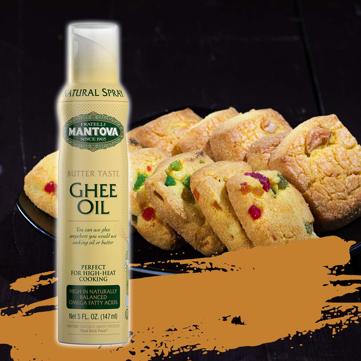 Mantova Keto Spray Oil Variety Pack (Avocado, Ghee, Coconut MCT Oil) - 3 Pack