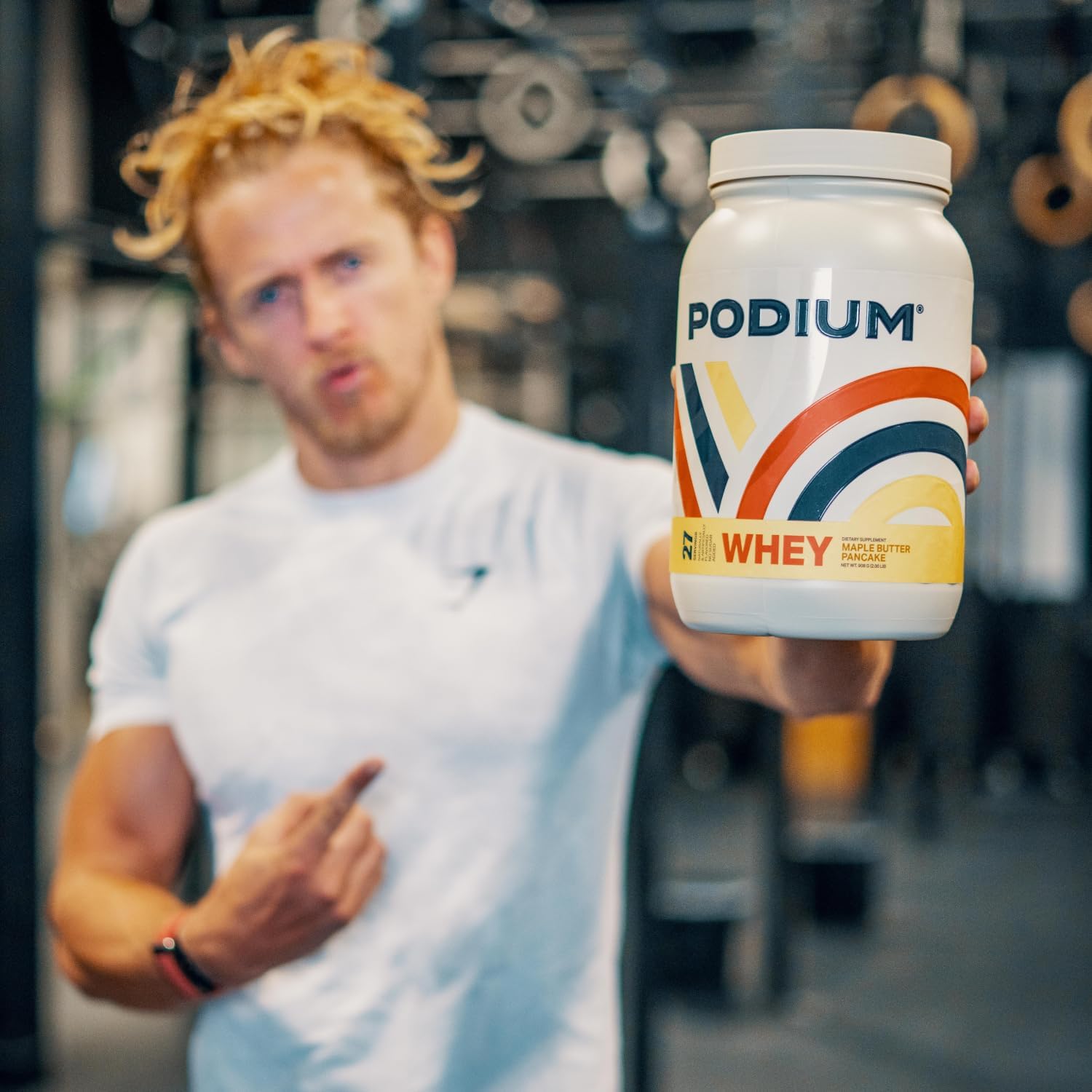 Maple Butter Pancake Whey Protein Powder by Podium Nutrition - 27 Servings, 25g Protein Per Serving, Gluten & Soy Free