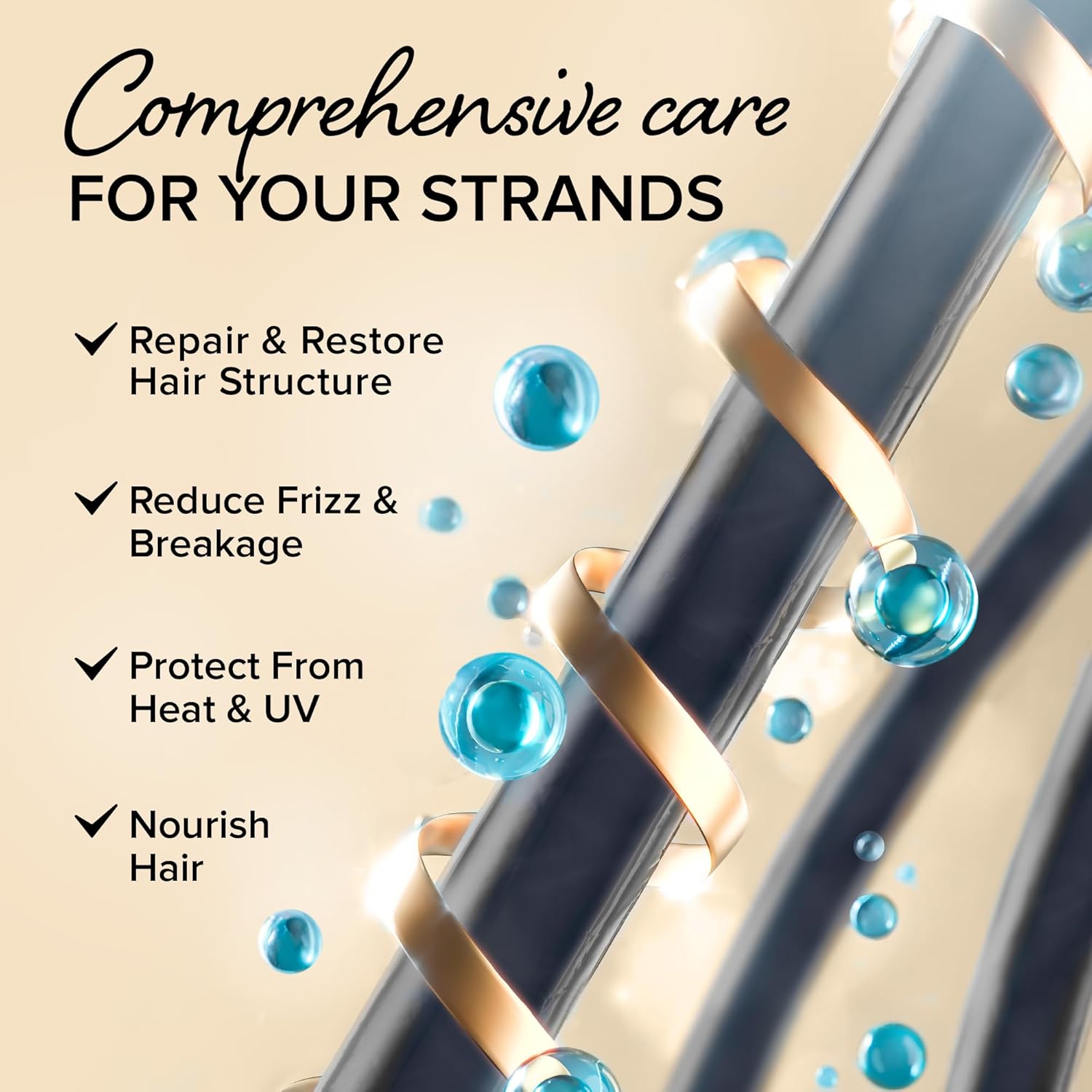 MAREE Hair Vitamin Oil Capsules 2 Pack with Jojoba & Argan Oil - Anti Frizz Serum for Women - Hydrating Hair Treatment serum for Frizzy, Damaged, Dry Hair