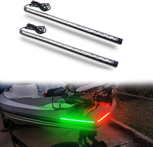 Marine Boat Navigation Lights for Night Fishing, Easy Installation with No Drilling Required for Pontoon, Bass, Jon, Jet Ski, Kayak