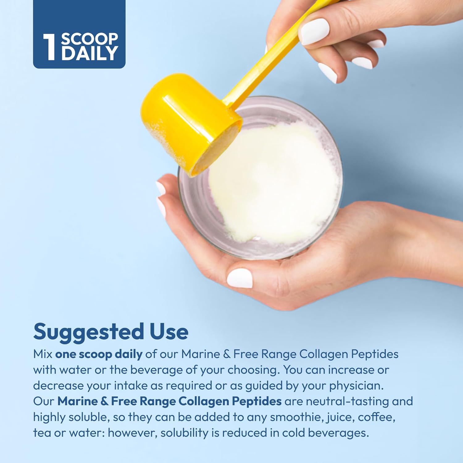 Marine Collagen Peptides Powder with MSM - 240 Servings for Skin and Joint Health, Super Soluble, No Fishy Flavor, Non-GMO