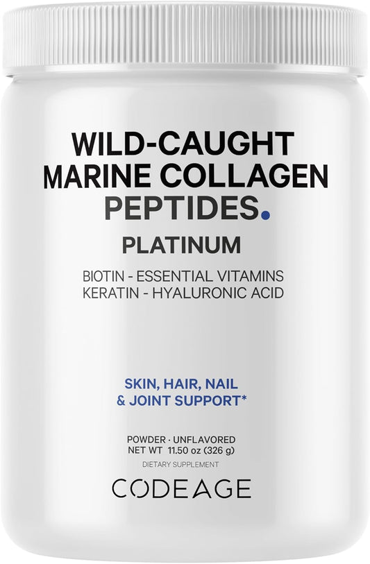 Marine Collagen Protein Powder with Biotin, Vitamin C, D3, B6 & Hyaluronic Acid - 11.50 oz - BoostGo Australia