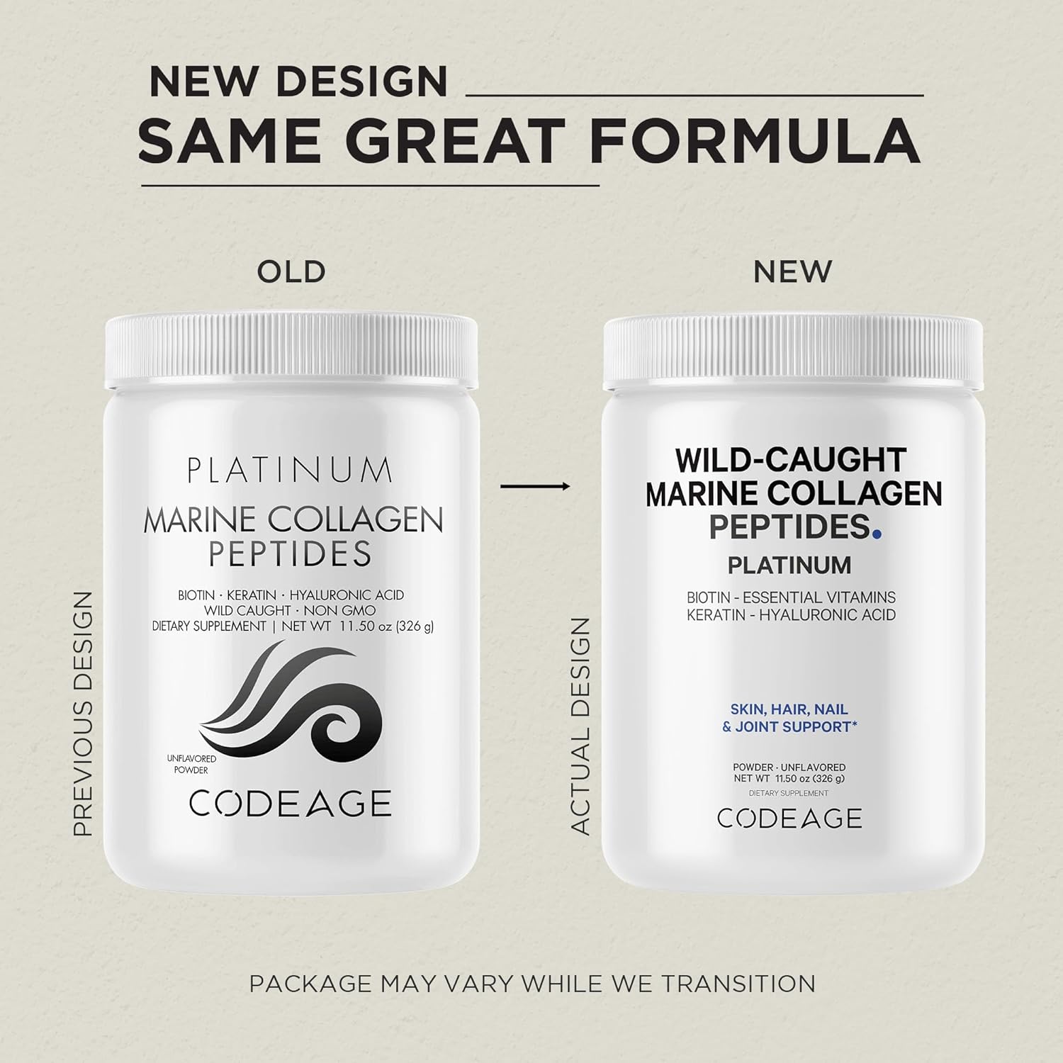 Marine Collagen Protein Powder with Biotin, Vitamin C, D3, B6 & Hyaluronic Acid - 11.50 oz - BoostGo Australia