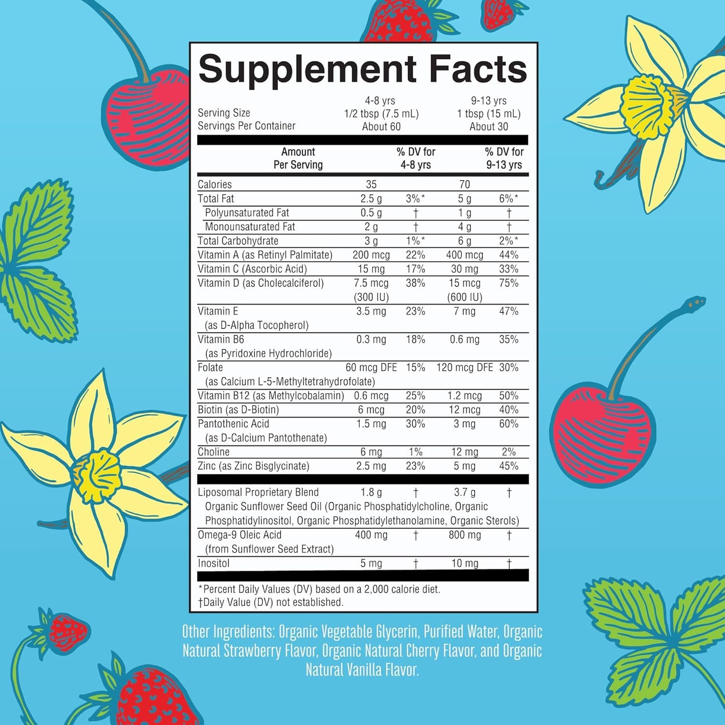 MaryRuth Organics Kids Multivitamin with Turmeric & DHA Liposomal for Joint Health | Clean Label Project Verified Vegan Vitamins