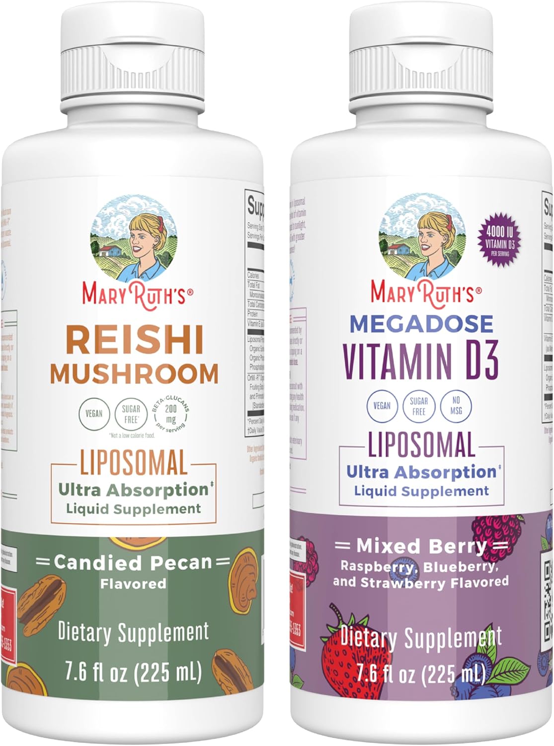 MaryRuth Organics Liposomal Reishi & Vitamin D3 Gummies | Immunity & Wellness Vitamins | Vegan & Non-GMO | Clean Label Project Verified