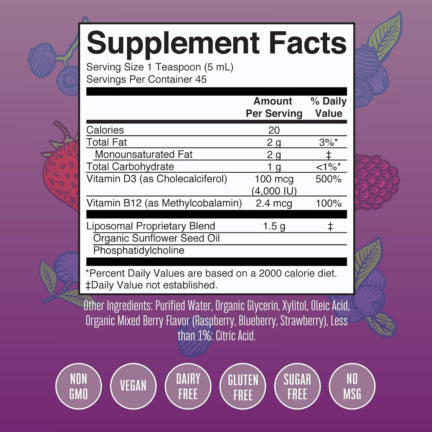 MaryRuth Organics Liposomal Reishi & Vitamin D3 Gummies | Immunity & Wellness Vitamins | Vegan & Non-GMO | Clean Label Project Verified