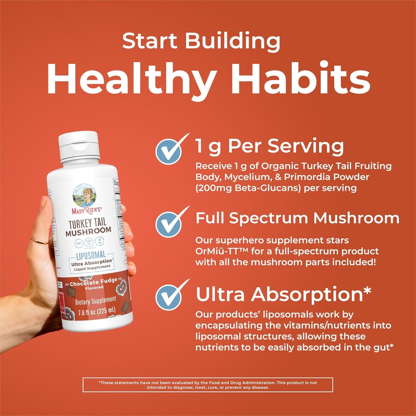 MaryRuth Organics Mushroom Liposomals Bundle: Turkey Tail Chocolate Fudge & Cordyceps Maple Spice | Clean Label Project Verified | Immunity & Energy Support | Vegan & Gluten Free