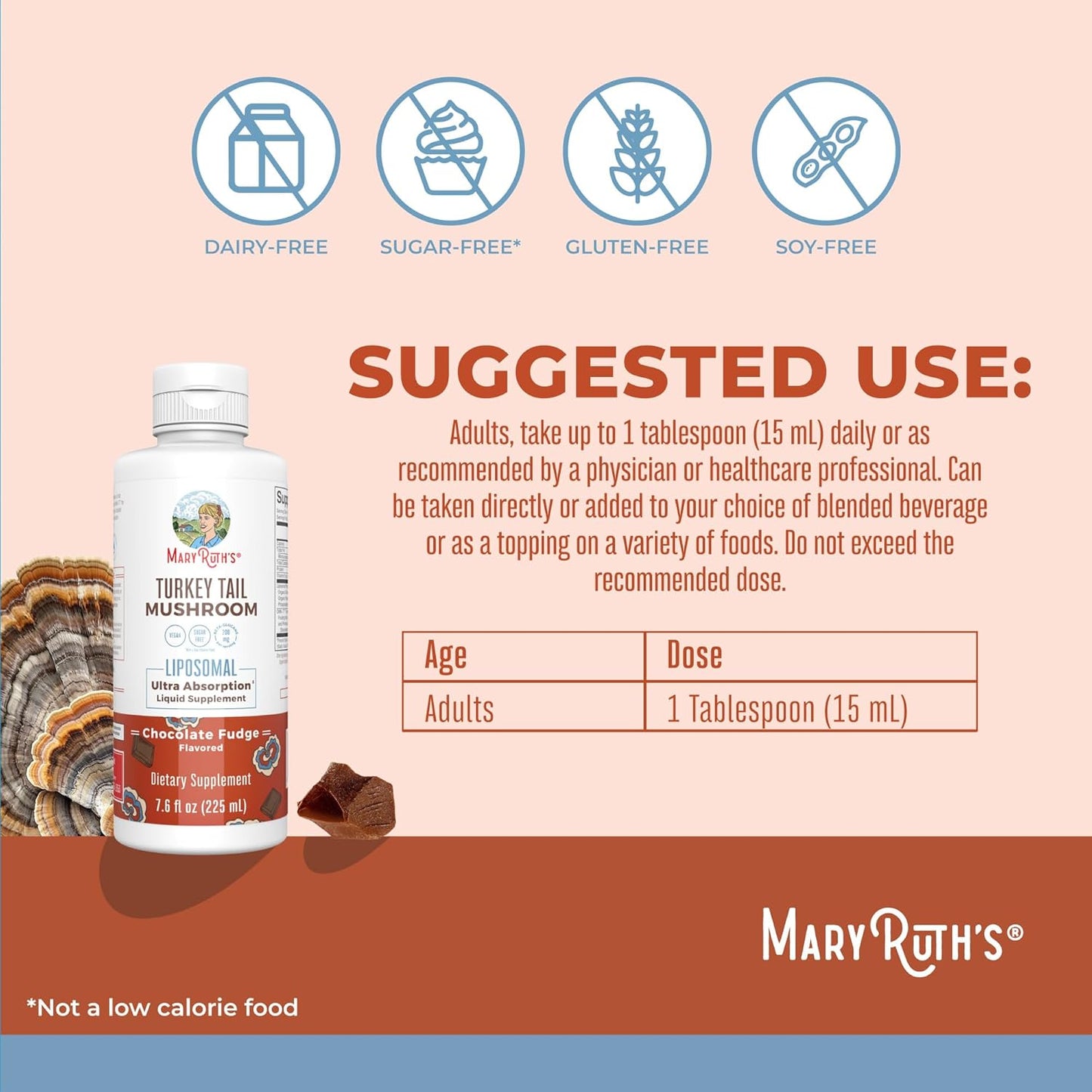 MaryRuth Organics Mushroom Liposomals Bundle: Turkey Tail Chocolate Fudge & Cordyceps Maple Spice | Clean Label Project Verified | Immunity & Energy Support | Vegan & Gluten Free