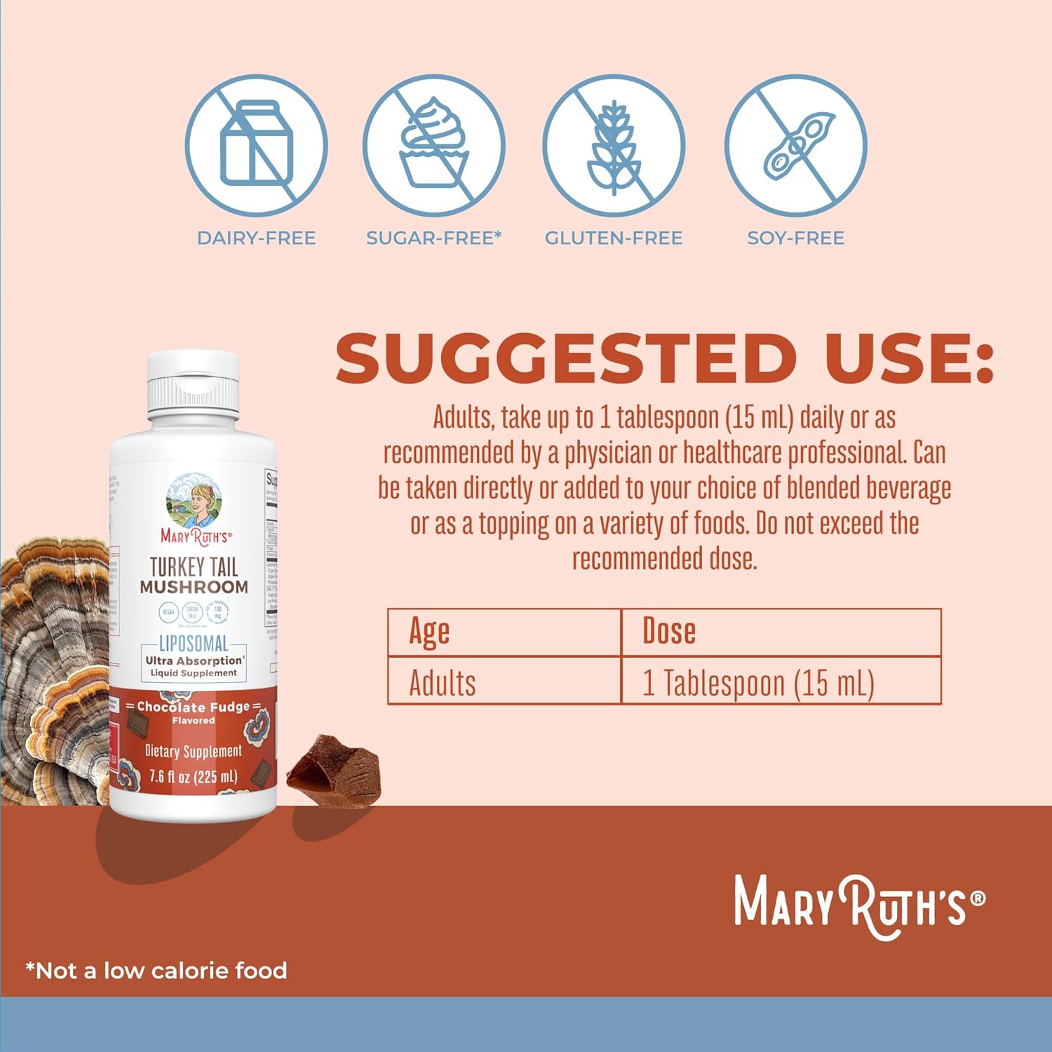 MaryRuth Organics Mushroom Liposomals Bundle: Turkey Tail Chocolate Fudge & Cordyceps Maple Spice | Clean Label Project Verified | Immunity & Energy Support | Vegan & Gluten Free