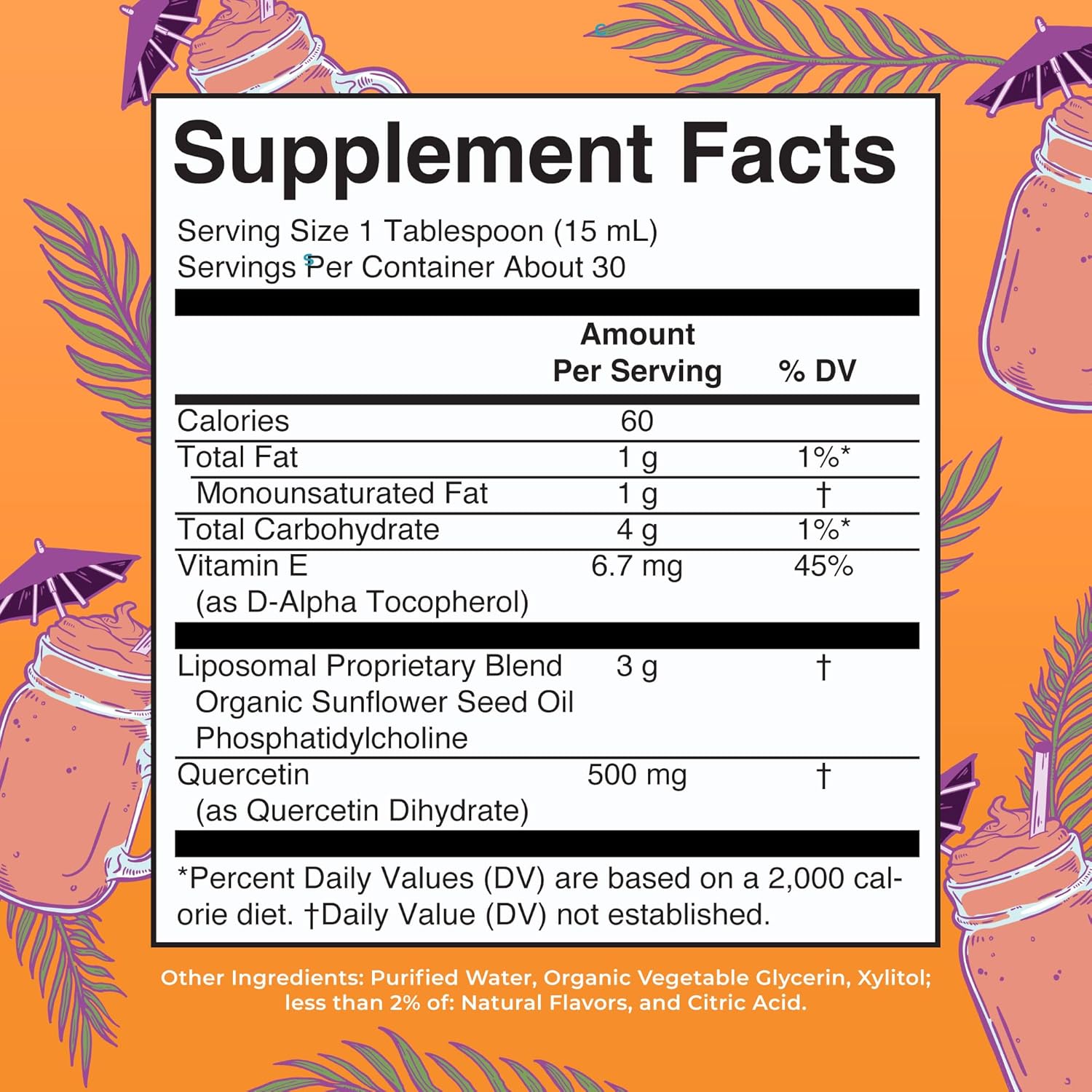 MaryRuth Organics Quercetin Liquid 500mg Immune Support for Adults - Sugar Free Inflammation Supplement - Vegan Non-GMO Gluten Free - 15.22 Fl Oz