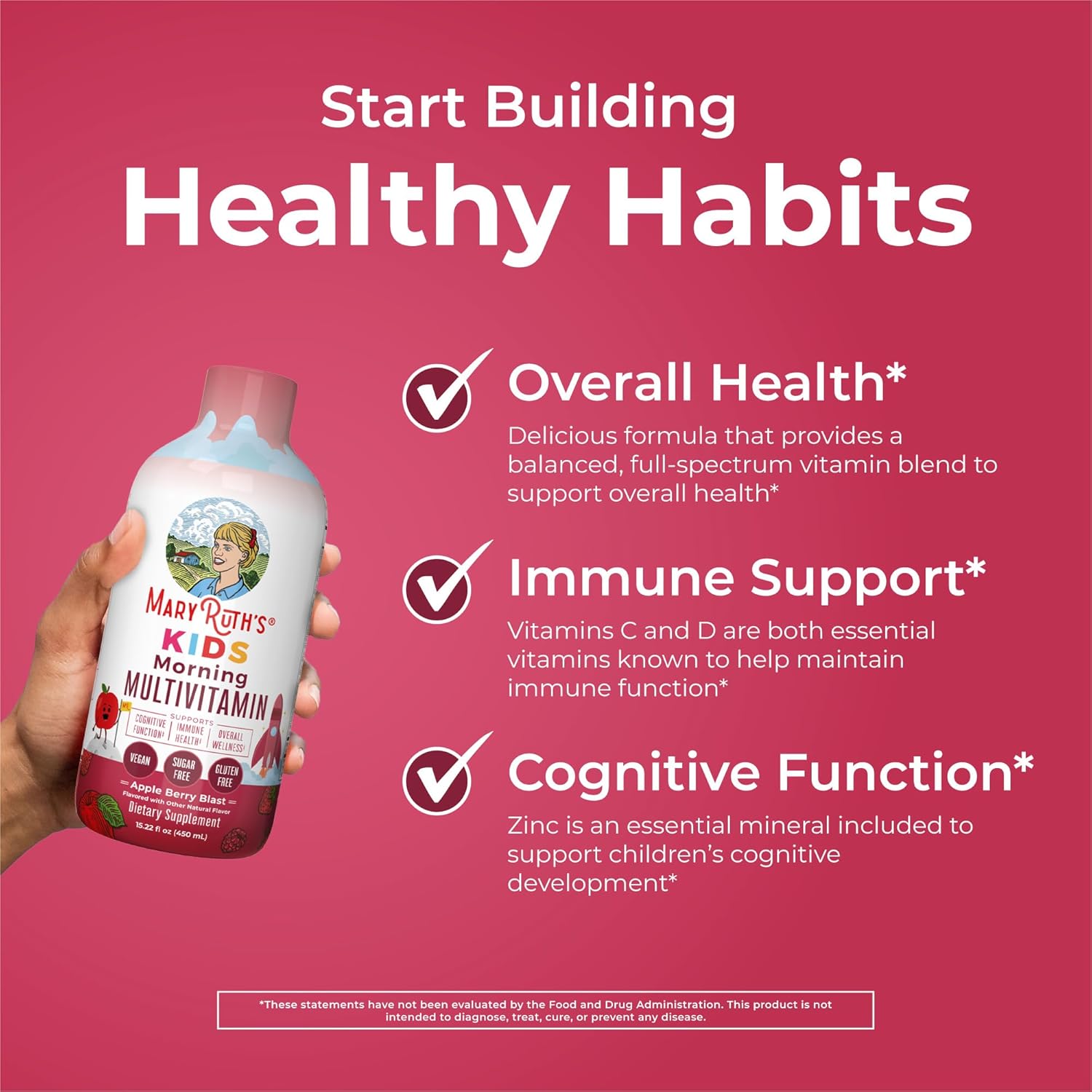 MaryRuth's Kids Liquid Multivitamin Bundle: Apple Berry & Liposomal Strawberry Cherry Vanilla | Clean Label Project Verified, Vegan, Non-GMO, Gluten Free for Overall Wellness