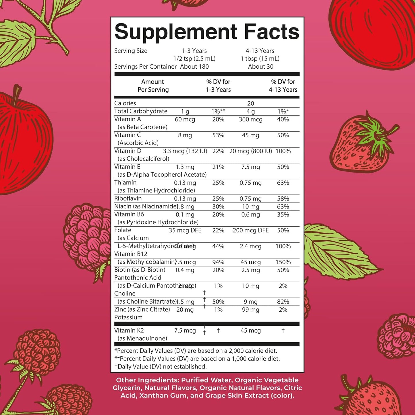 MaryRuth's Kids Liquid Multivitamin Bundle: Apple Berry & Liposomal Strawberry Cherry Vanilla | Clean Label Project Verified, Vegan, Non-GMO, Gluten Free for Overall Wellness