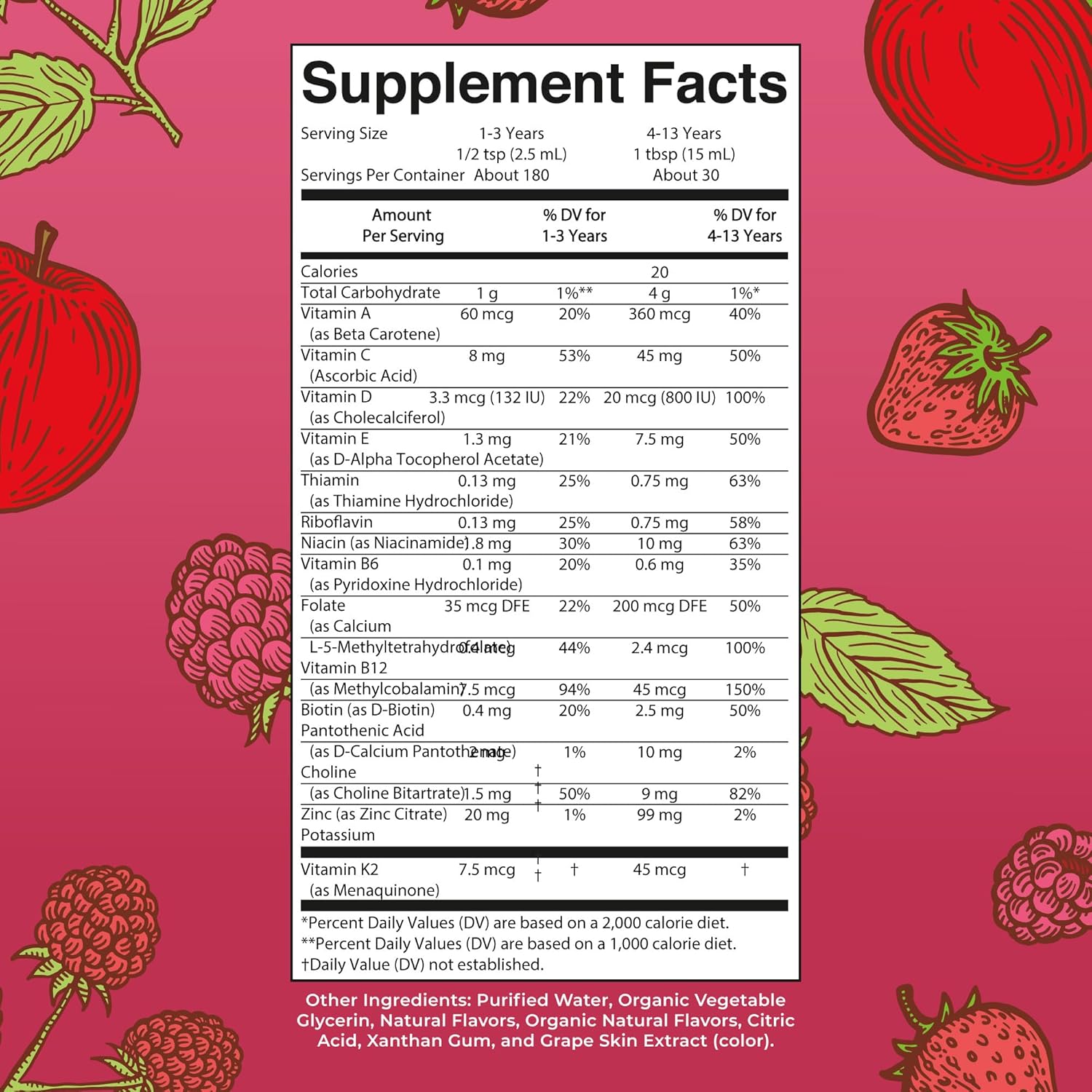 MaryRuth's Kids Liquid Multivitamin Bundle: Apple Berry & Liposomal Strawberry Cherry Vanilla | Clean Label Project Verified, Vegan, Non-GMO, Gluten Free for Overall Wellness