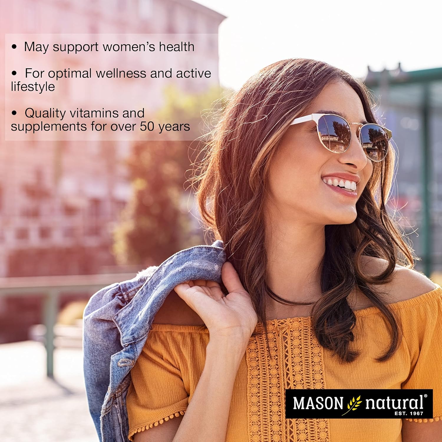 MASON NATURAL Body, Hair, Skin & Nails Support Supplement with Vitamins A, C, E & Biotin, 60 Capsules