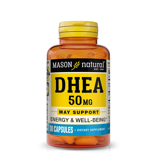 Mason Natural DHEA 50mg Capsules - 30 Count Bottle for Hormone Support