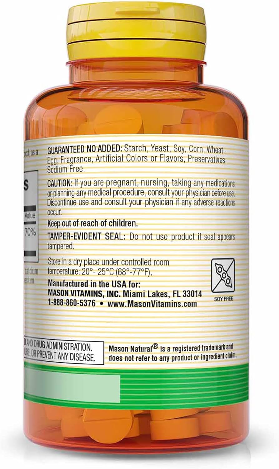 MASON NATURAL Folic Acid 400 mcg Tablets for Women, Supports Nervous System, Health, Mood & Prenatal Care, Pack of 300 Tablets
