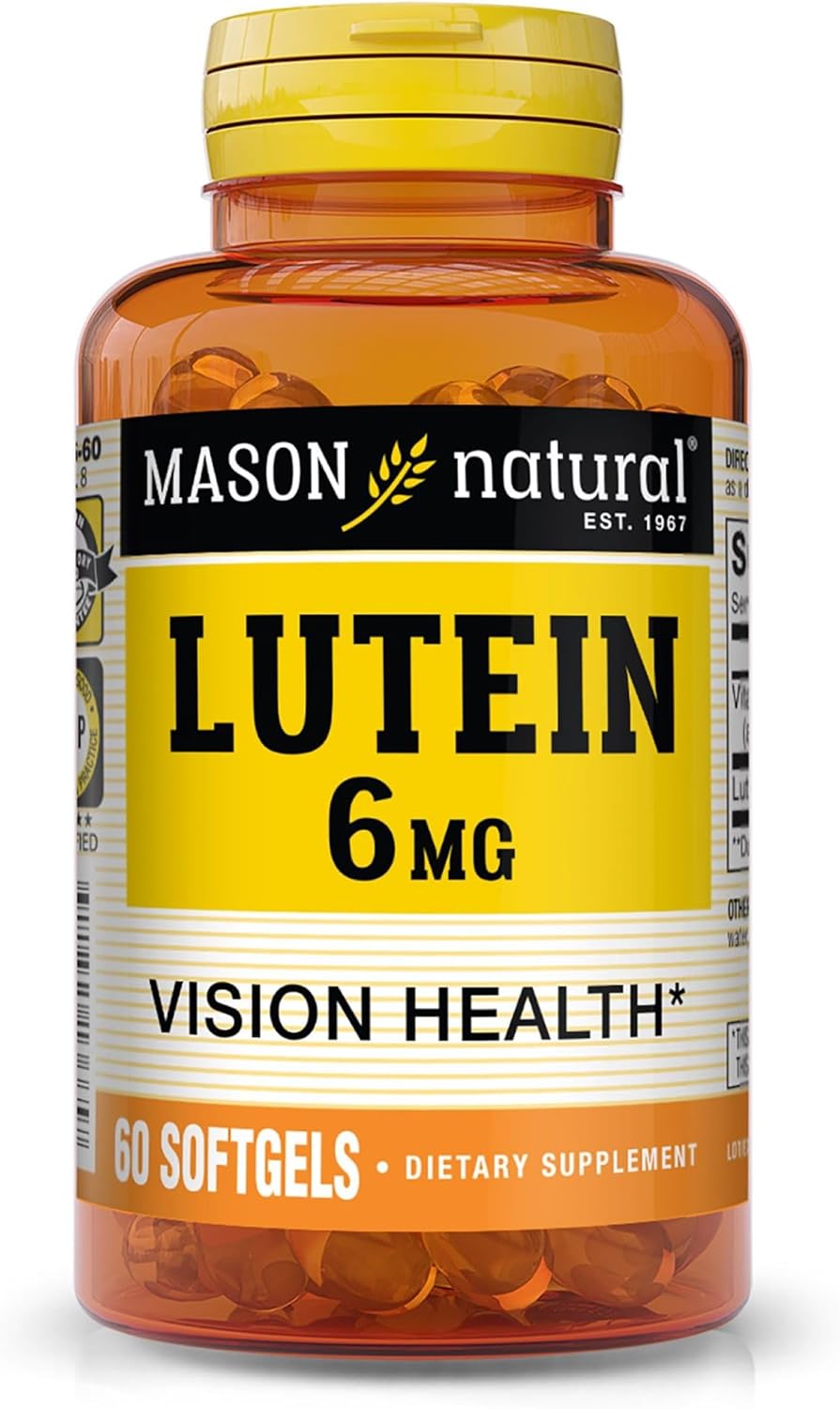 MASON NATURAL Lutein 6 mg with Vitamin E - 2 Month Supply for Healthy Vision & Eye Function