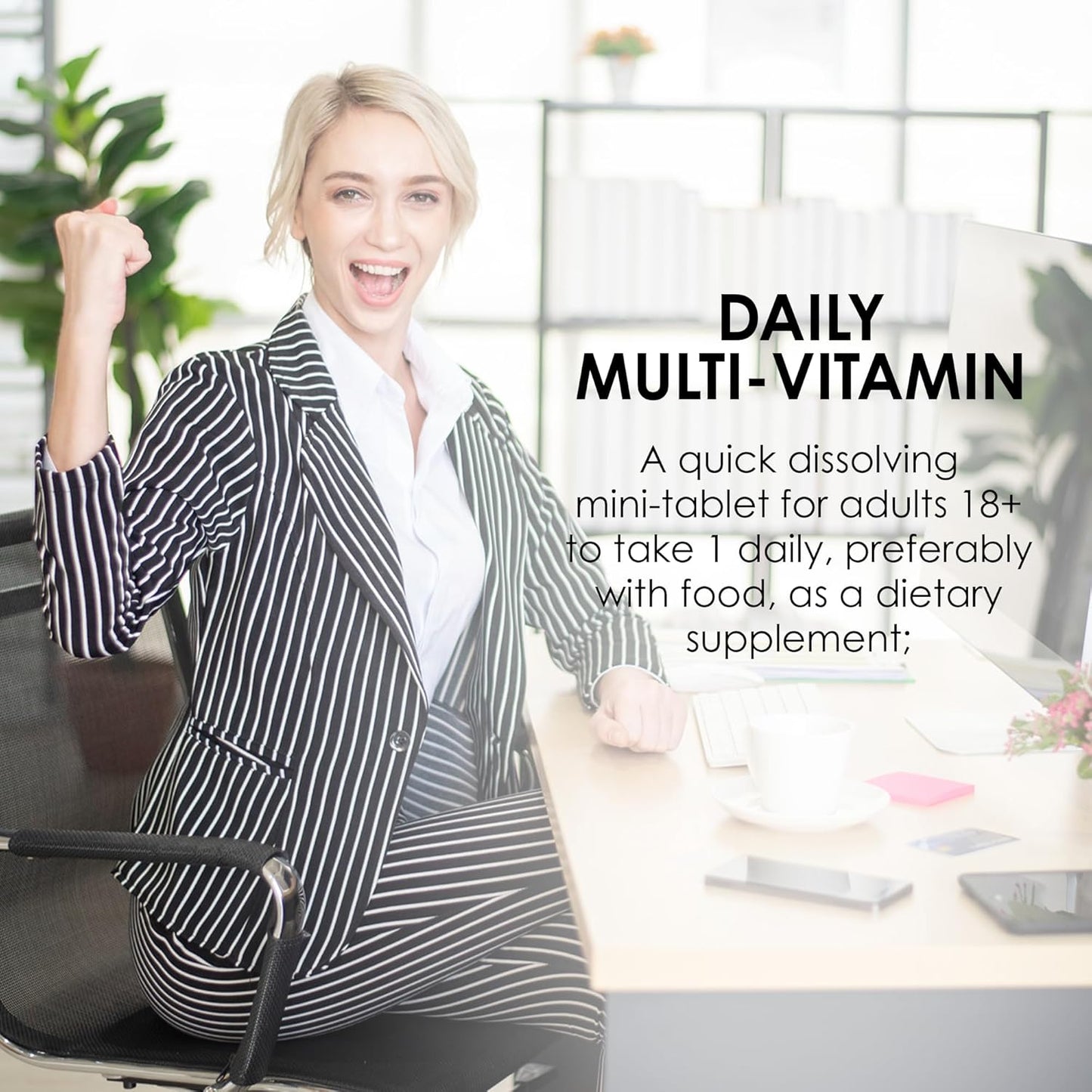 MASON NATURAL Mini Multi Vitamins with Vitamins A, C, D3, E, B Complex, Folate, and Calcium - 300 Day Supply