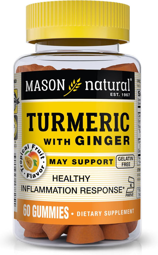 MASON NATURAL Turmeric Ginger Gummies - 2.5 lb Bulk Size