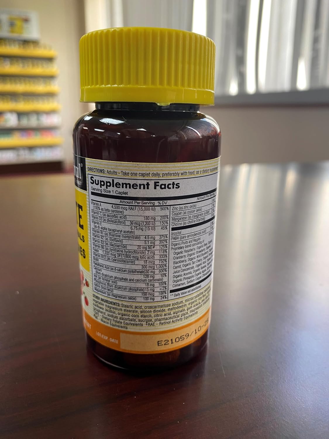 MASON NATURAL Vitamin Megavite with Fruits and Veggies Minerals, 60 Capsules