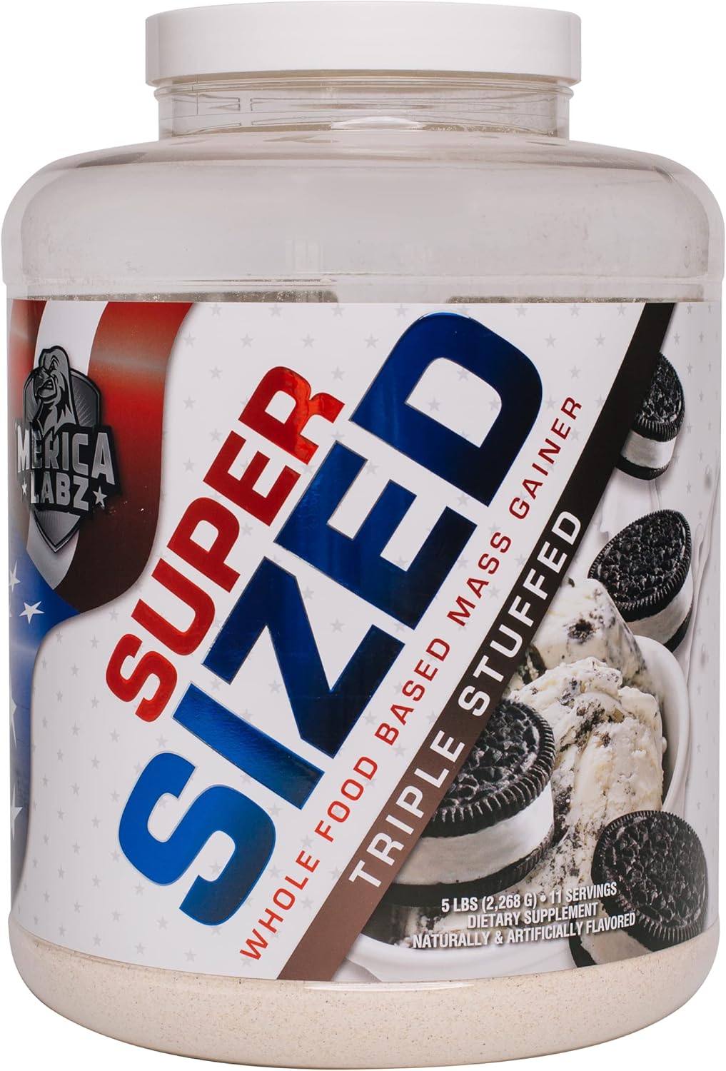 Massive Whole Food Mass Gainer with 46g of Protein and Digestive Enzymes, 5 lbs (Triple Stuffed)