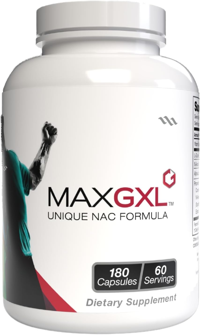 Max International Max GXL NAC Formula Supplement 180 Vegetable Capsules, 60 Servings