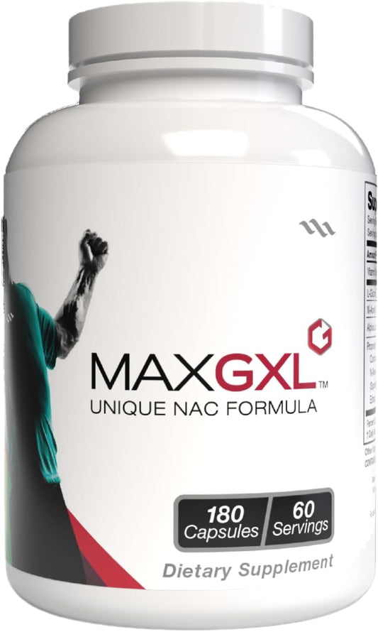 Max International Max GXL NAC Formula Supplement 180 Vegetable Capsules, 60 Servings