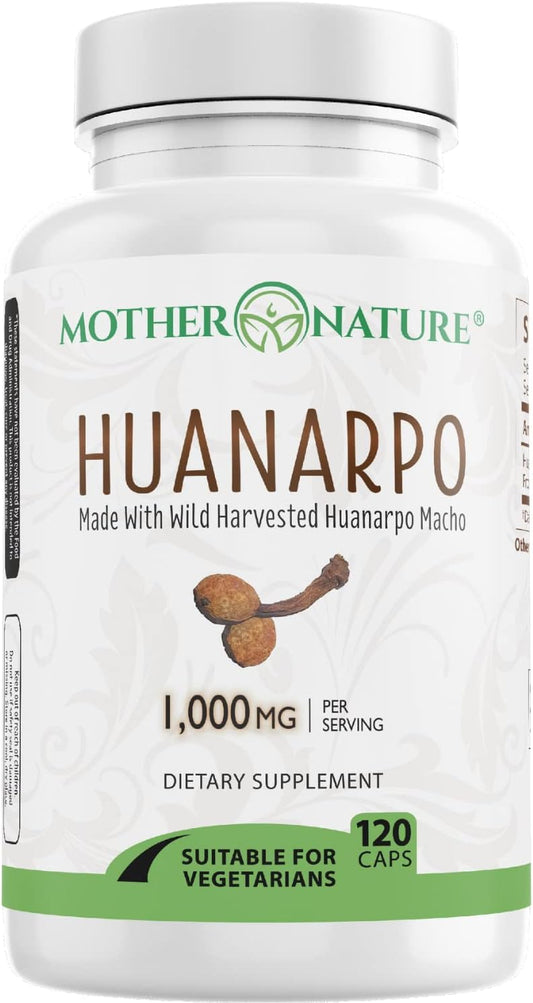 Max Strength Huanarpo Macho Powder Capsules - 1000mg (120 Count) for Men's Energy & Performance - Non-GMO, Gluten-Free & Vegan