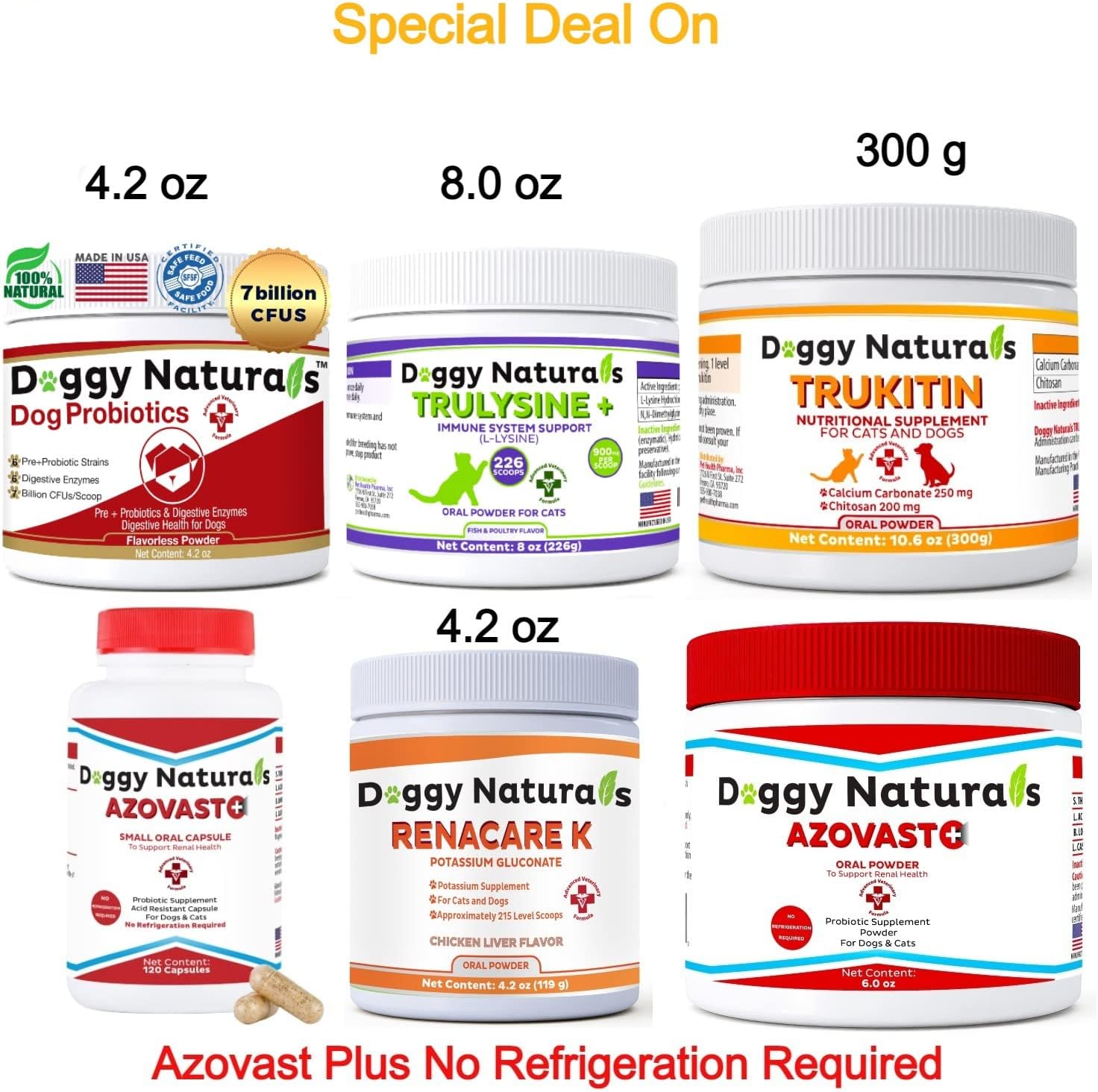 Max-Strength Pet Probiotics for Dogs and Cats - 15 Strains, 6 Billion CFU, USA Made