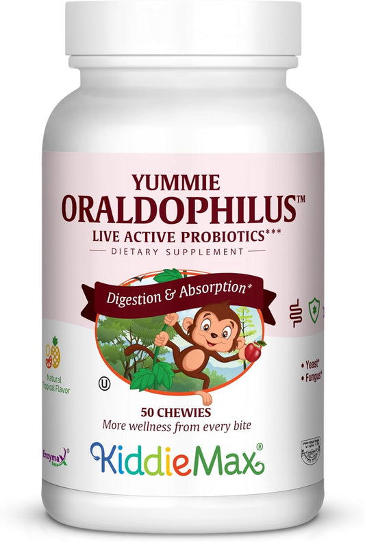 Maxi Health Acidophilus Probiotics Chewies - Tropical Flavor - 50 Kosher Chewable Supplements