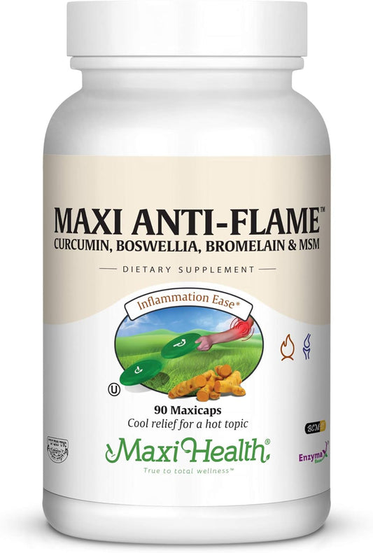 Maxi Health Anti-Flame Supplement Capsules - 90 Count