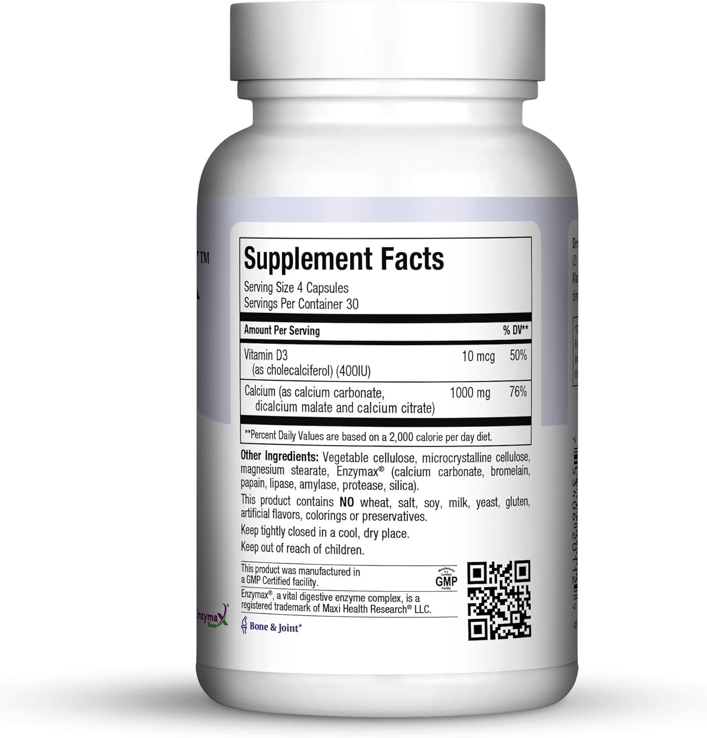 Maxi Health Cal-D-Max Capsules - Calcium Citrate with Vitamin D3 for Bone Support - 120 Count - Kosher Formula - BoostGo Australia