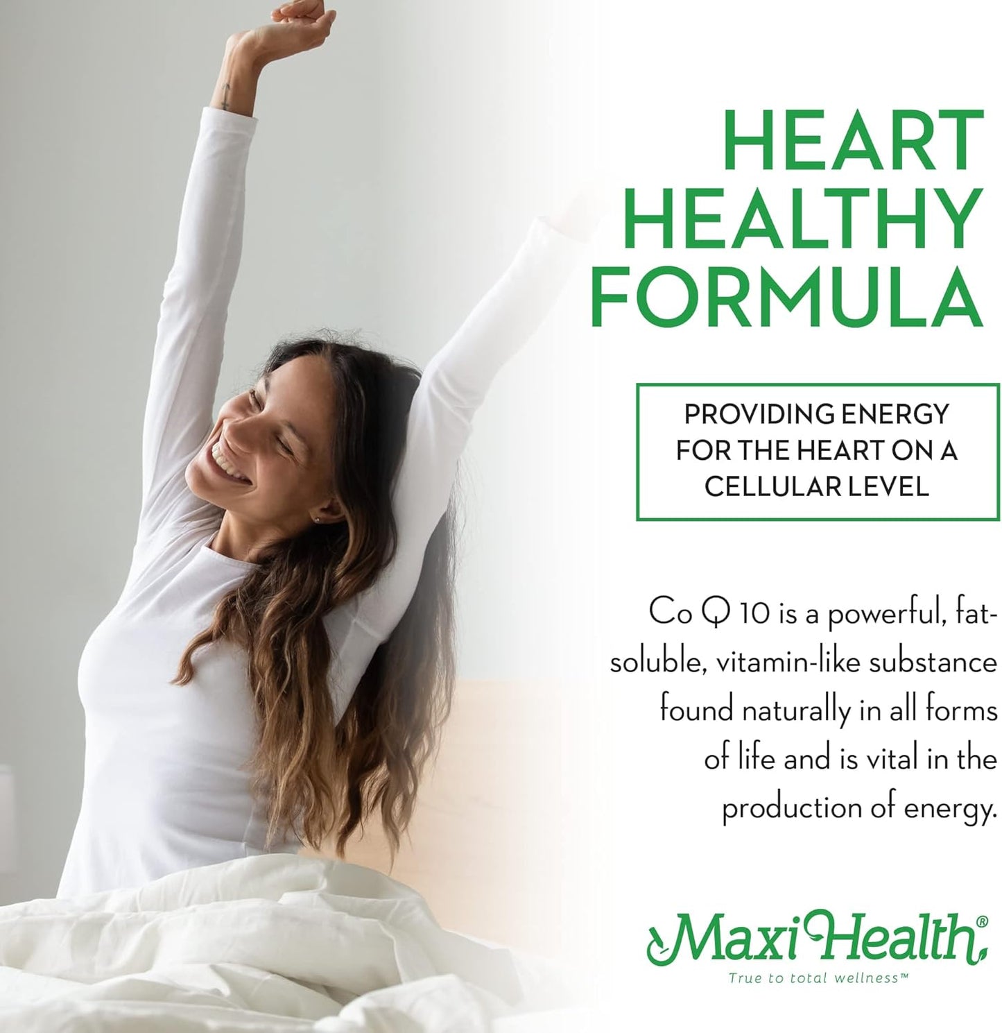 Maxi Health CoQ10 Ubiquinol 100mg Softgels - Kosher CoQ10 Supplement for Cardiovascular Health - Superior Absorption - Cellular Energy Support - 60 Count
