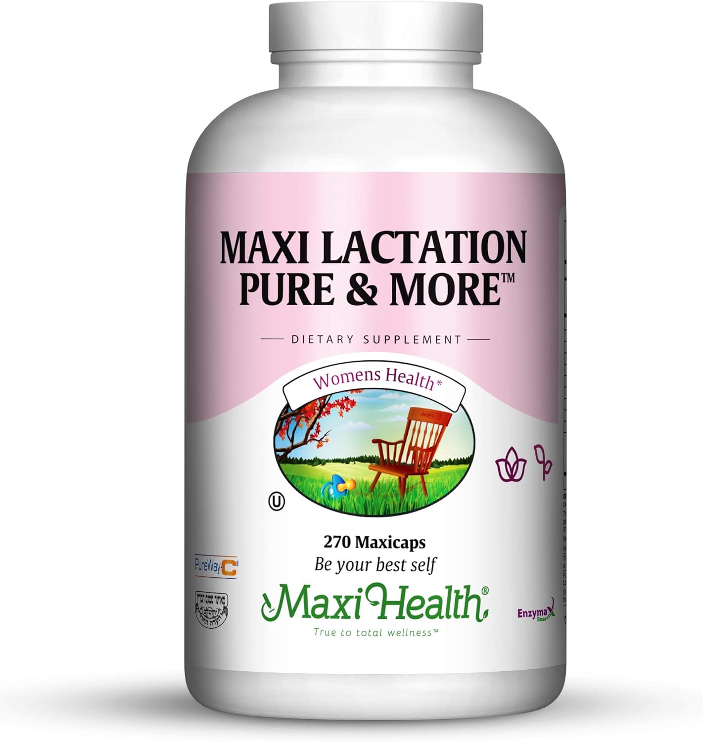 Maxi Health Lactation Support Capsules for Nursing Moms - 270 Count - Kosher Certified