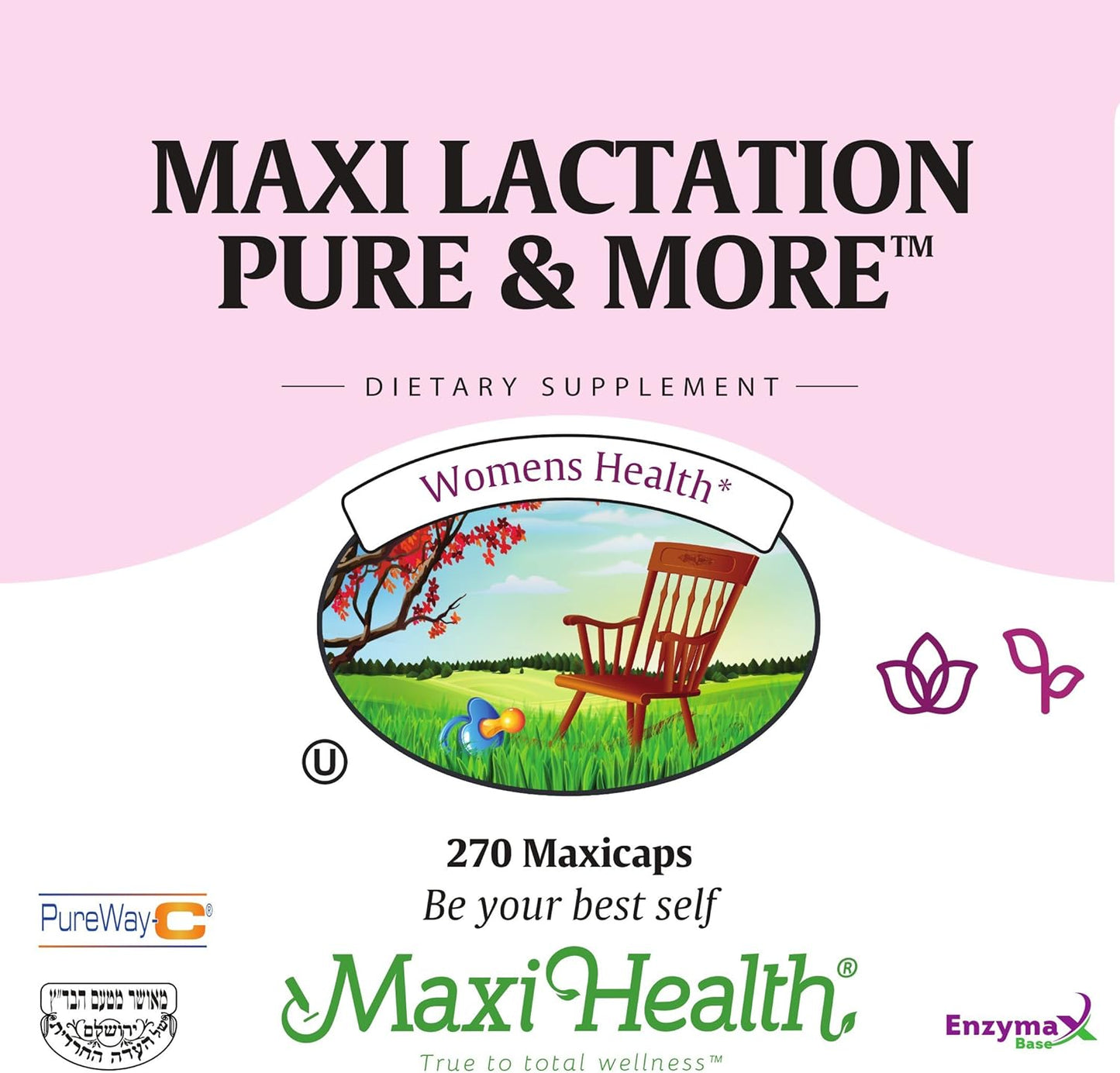 Maxi Health Lactation Support Capsules for Nursing Moms - 270 Count - Kosher Certified