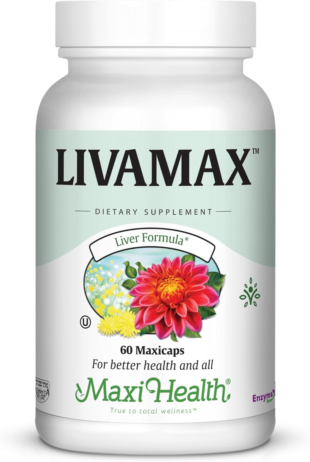 Maxi Health Livamax Liver Formula Capsules with Milk Thistle & Dandelion Root - Kosher - 60 Count