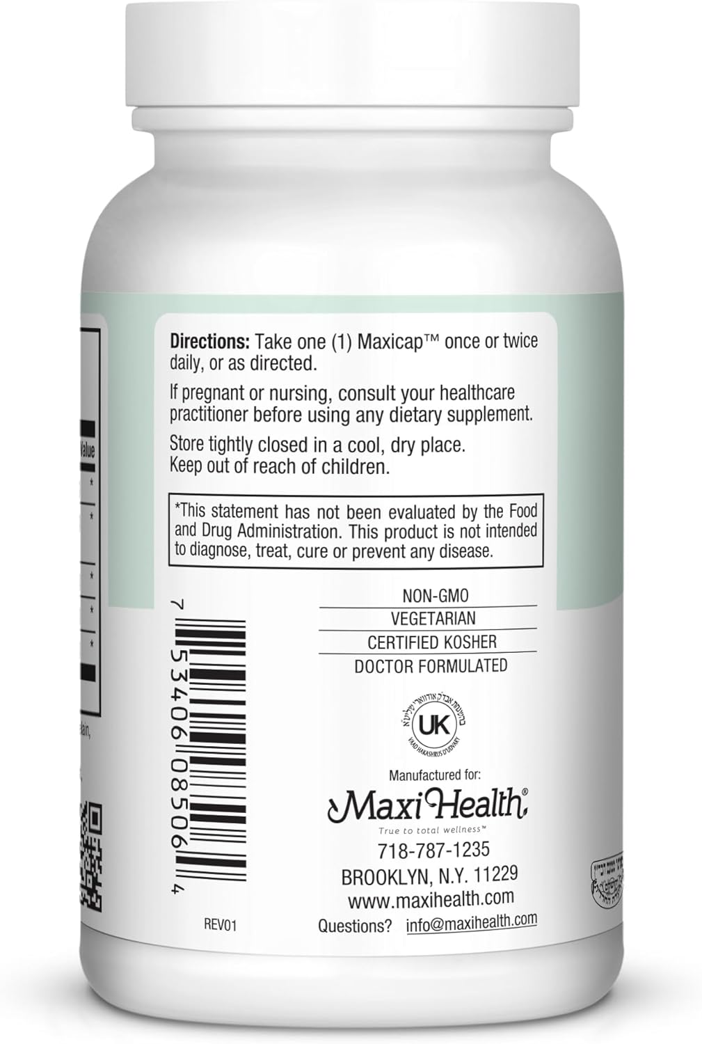 Maxi Health Livamax Liver Formula Capsules with Milk Thistle & Dandelion Root - Kosher - 60 Count